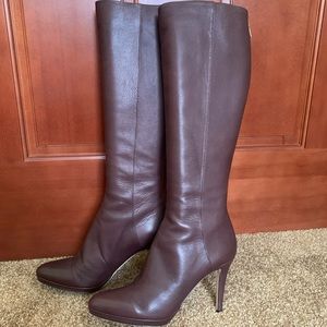 NWT Jimmy Choo IT 40.5 Burgundy Leather Boots